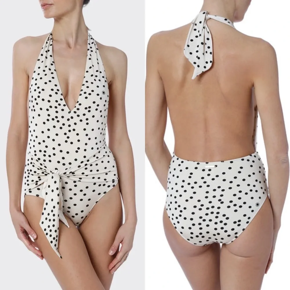 NWT Stella McCartney Halter Polka Dot One Piece Swimsuit - Picture 1 of 7